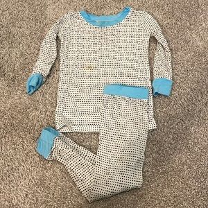 Little sleepies black dot pajama set 12-18m